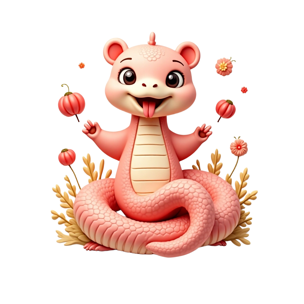 Cute Cartoon Snake Character